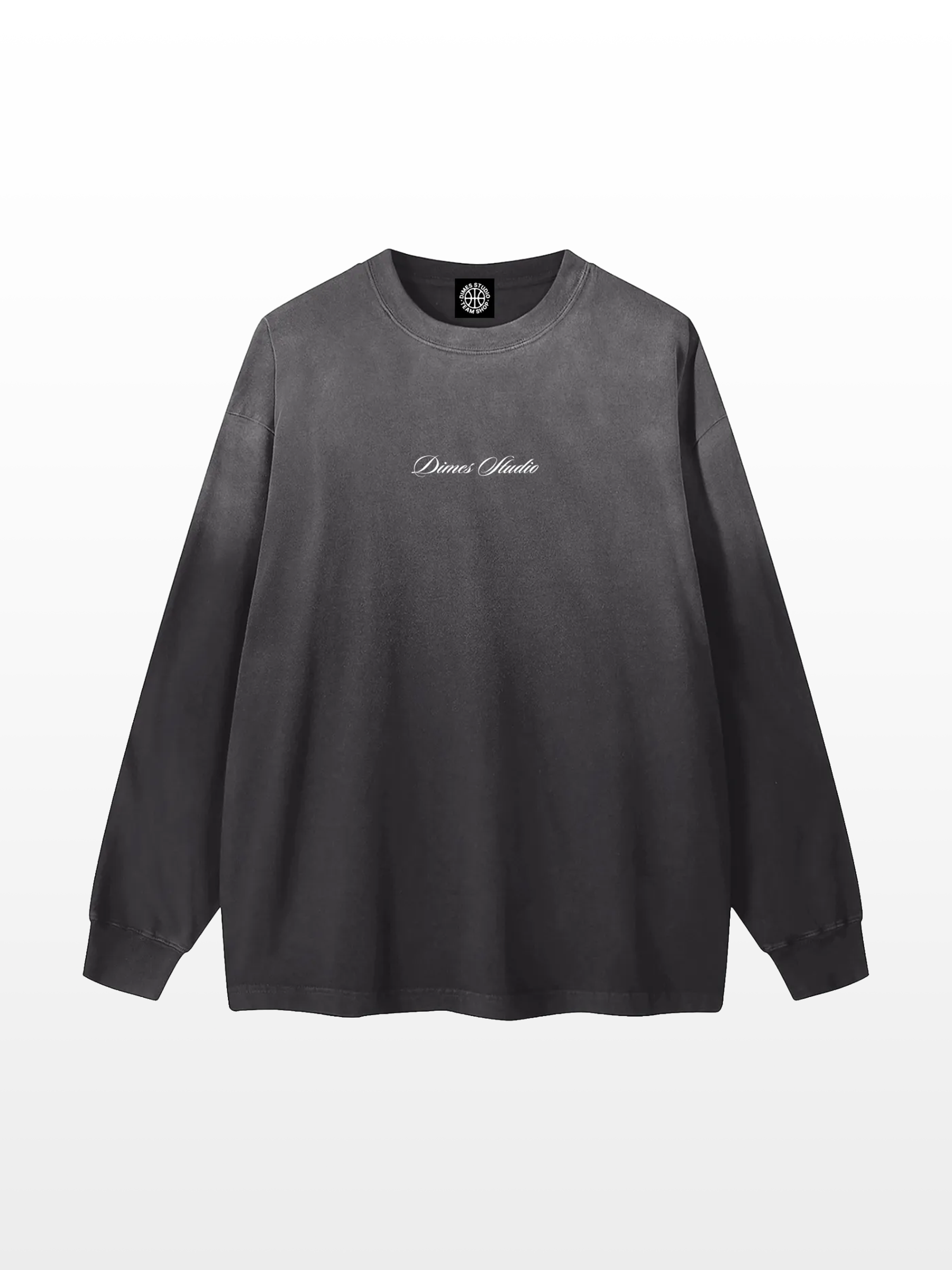 DS Gradient Script Long Sleeve Black Tee