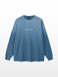 DS Gradient Script Long Sleeve Blue Tee