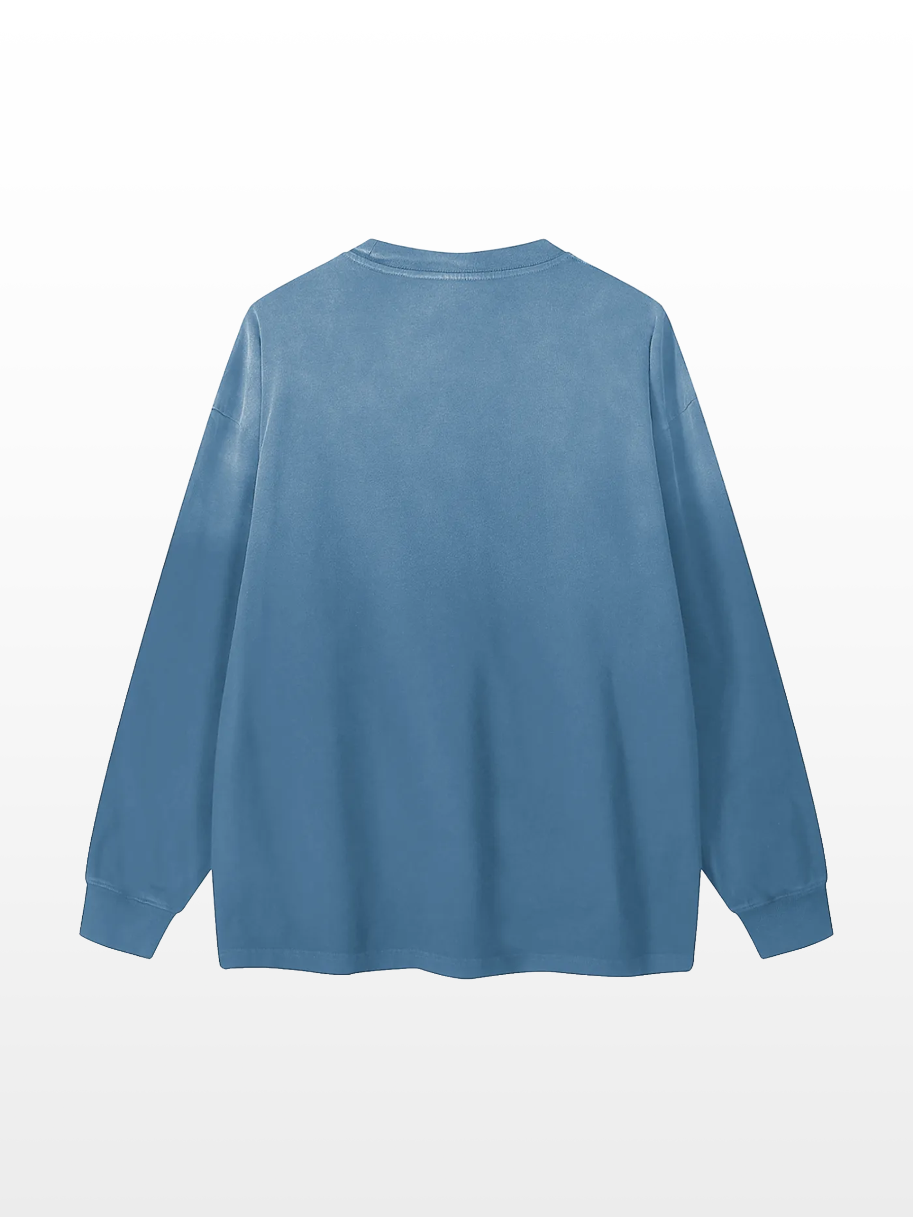 DS Gradient Script Long Sleeve Blue Tee